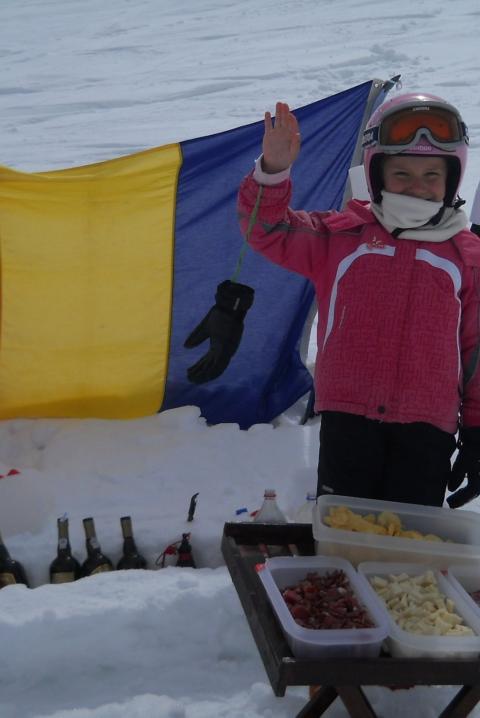 Aperitivo en las pistas