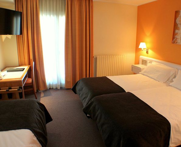 Triple room with ski slopes views